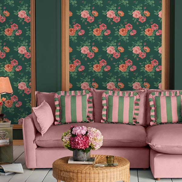 Archive Wallpaper - Rose Green